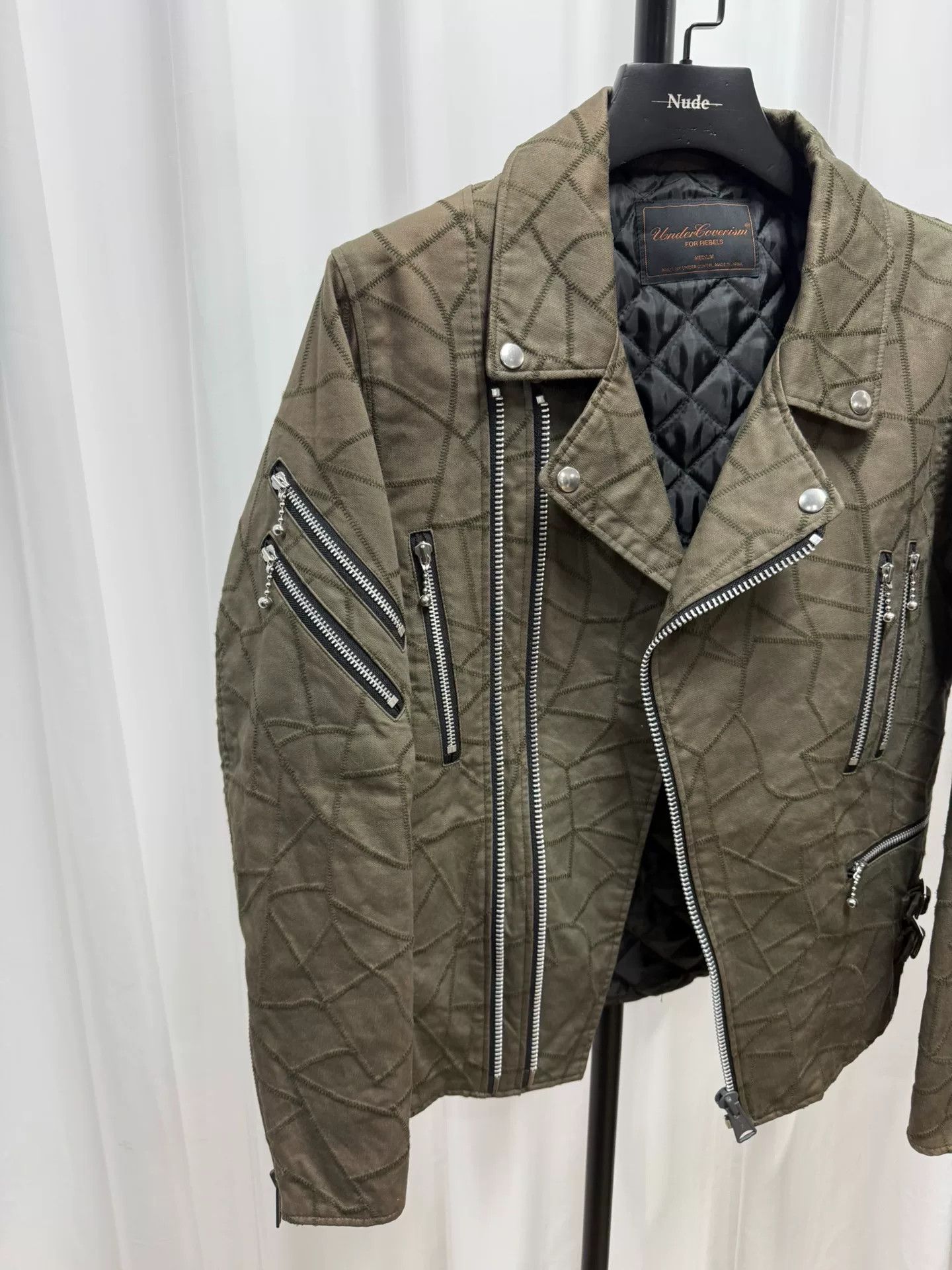 Comme des Garcons undercover quilted motorcycle jacket in olive Size US M / EU 48-50 / 2 - 3 Thumbnail