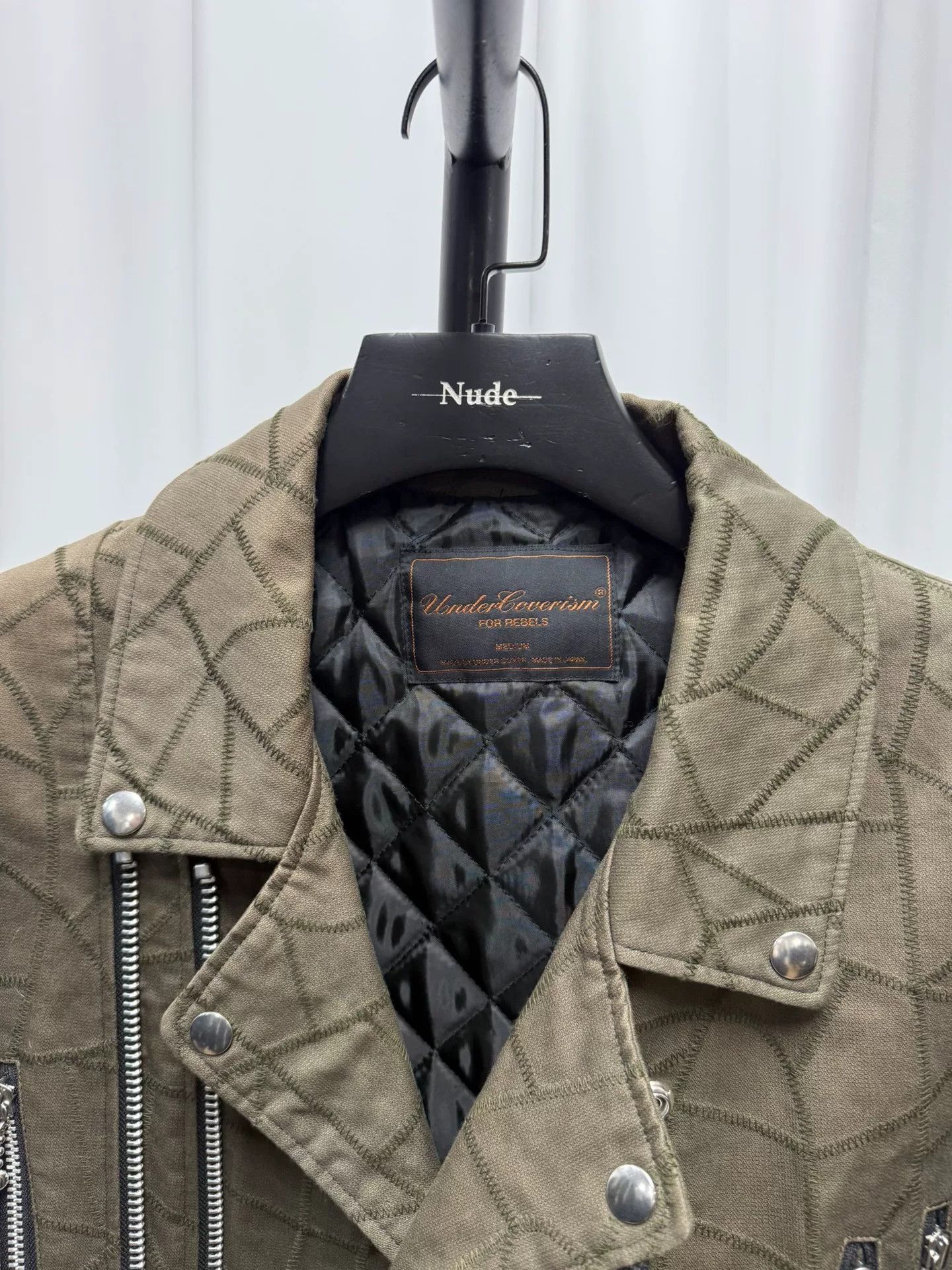 Comme des Garcons undercover quilted motorcycle jacket in olive Size US M / EU 48-50 / 2 - 4 Thumbnail