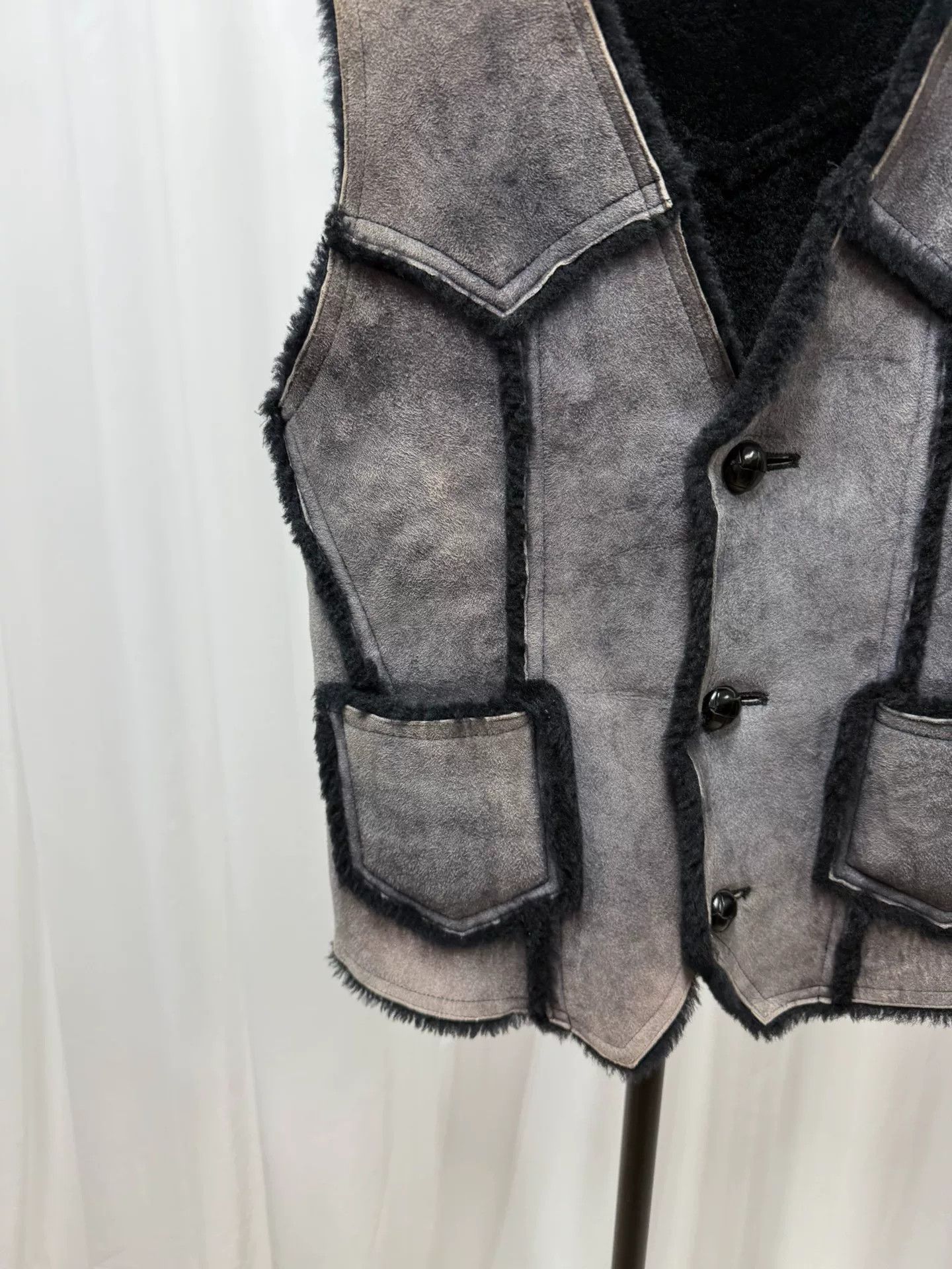 Comme des Garcons Number Nine Sheepskin Panel Vest Size US S / EU 44-46 / 1 - 3 Thumbnail