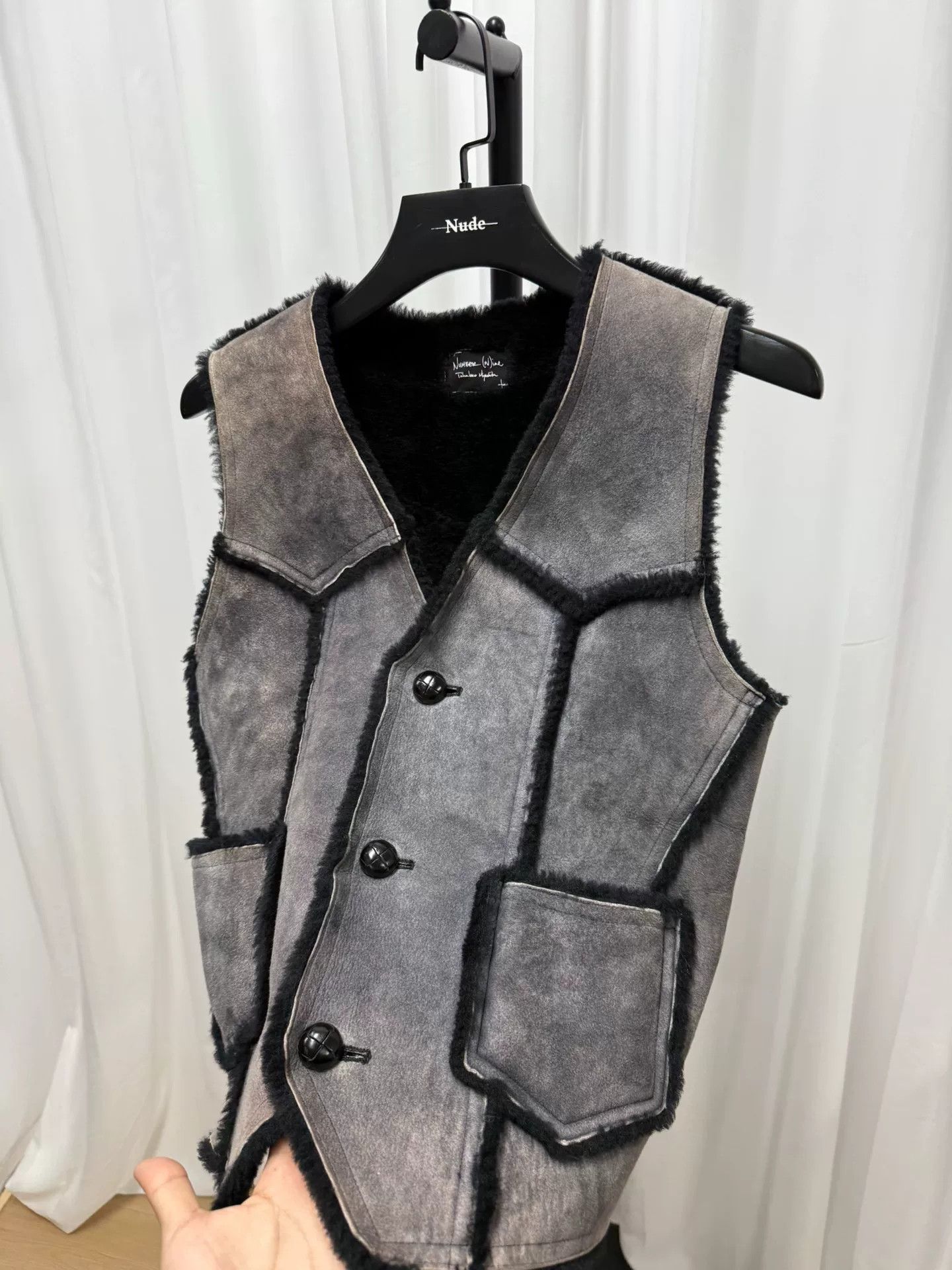 Comme des Garcons Number Nine Sheepskin Panel Vest Size US S / EU 44-46 / 1 - 7 Thumbnail