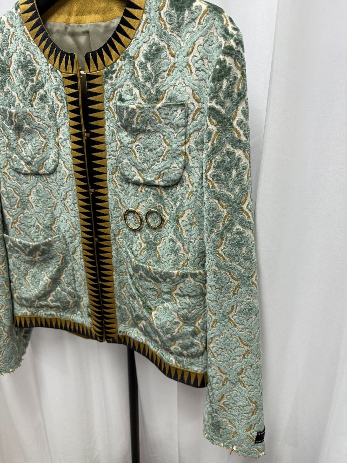 Comme des Garcons velvety jacquard jacket with zigzag detailing Size US M / EU 48-50 / 2 - 2 Thumbnail