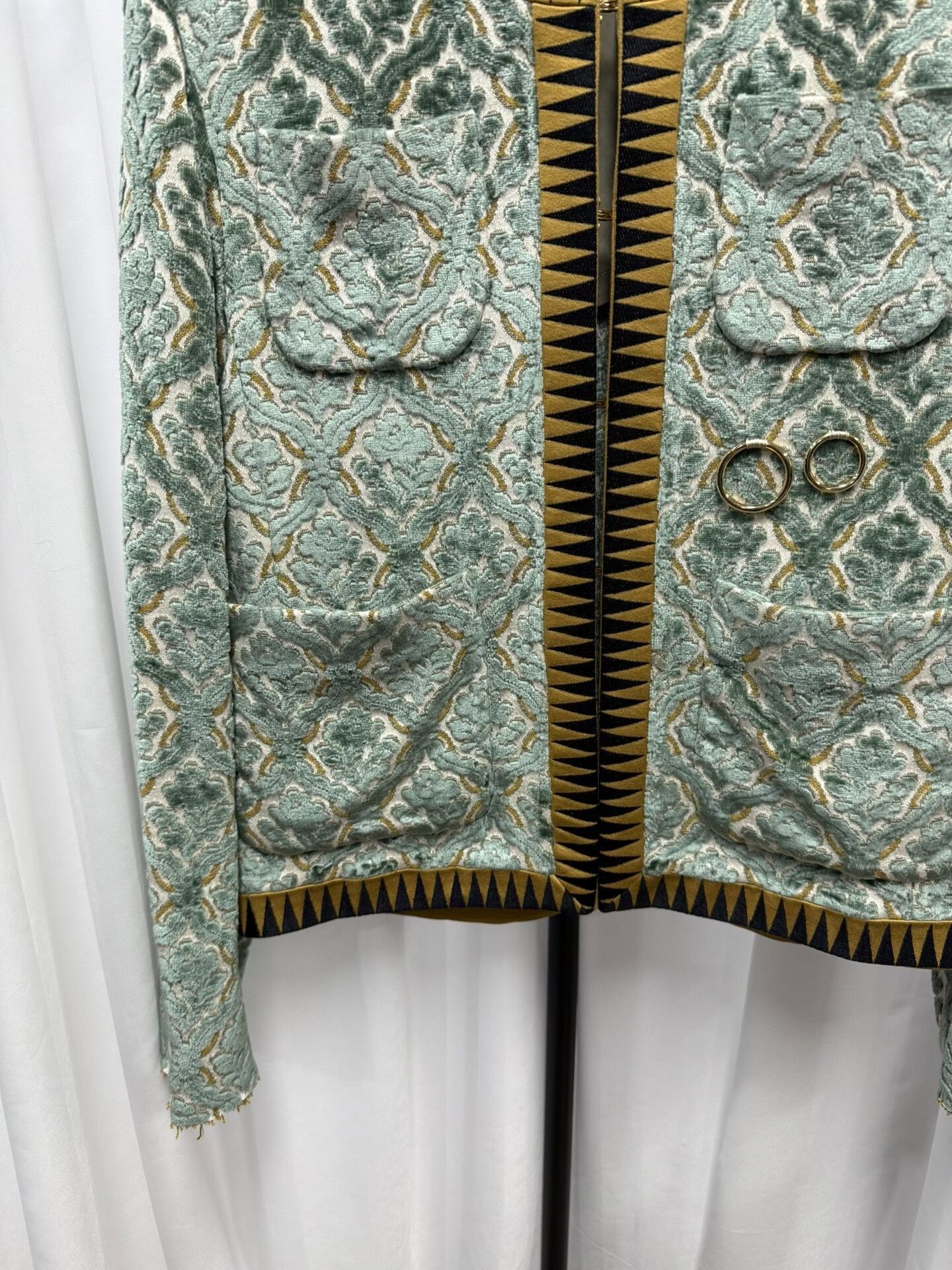 Comme des Garcons velvety jacquard jacket with zigzag detailing Size US M / EU 48-50 / 2 - 4 Thumbnail