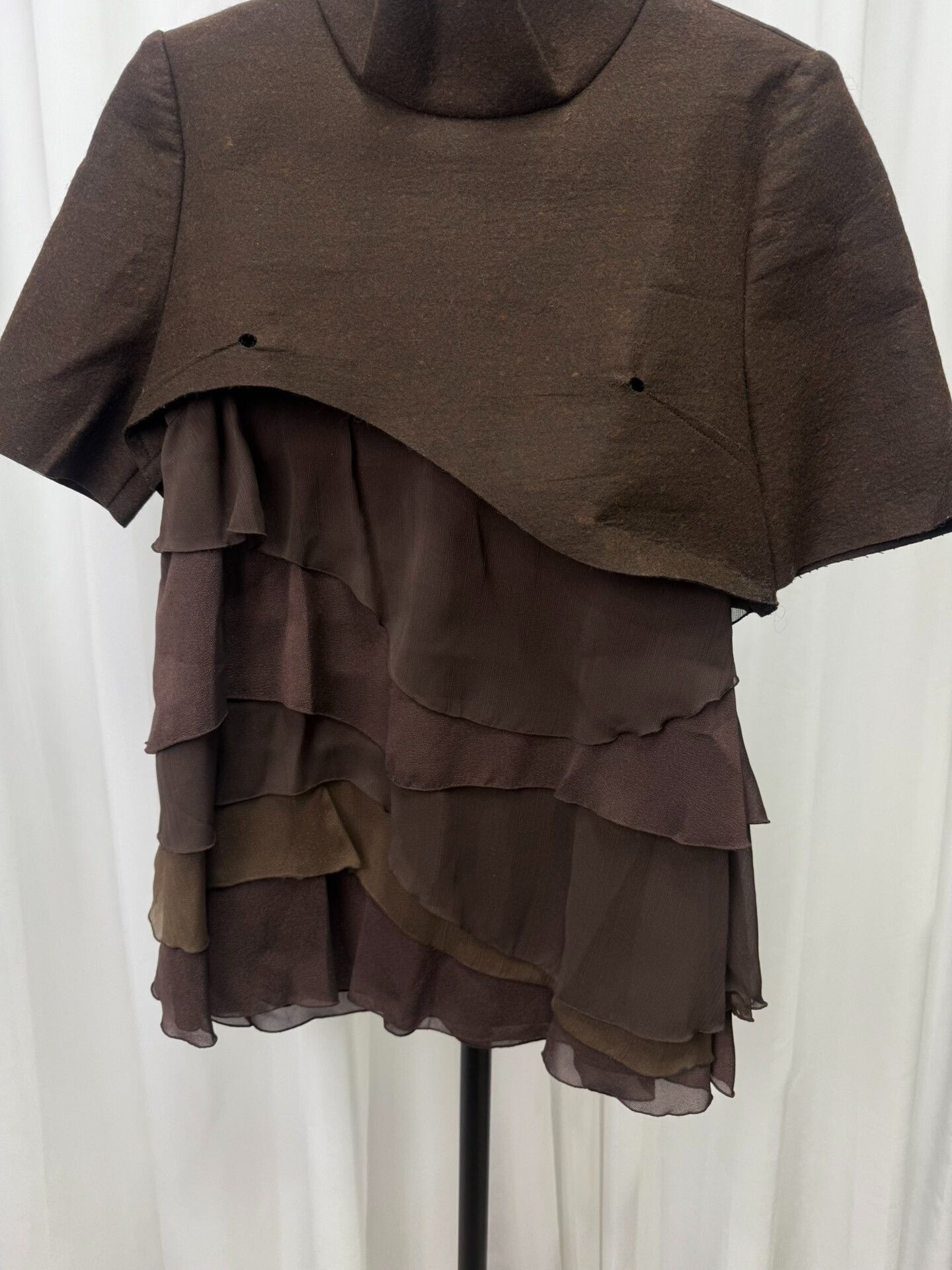 Comme des Garcons UNDERCOVER Multilayer Top in Rich Brown Size US S / EU 44-46 / 1 - 4 Thumbnail