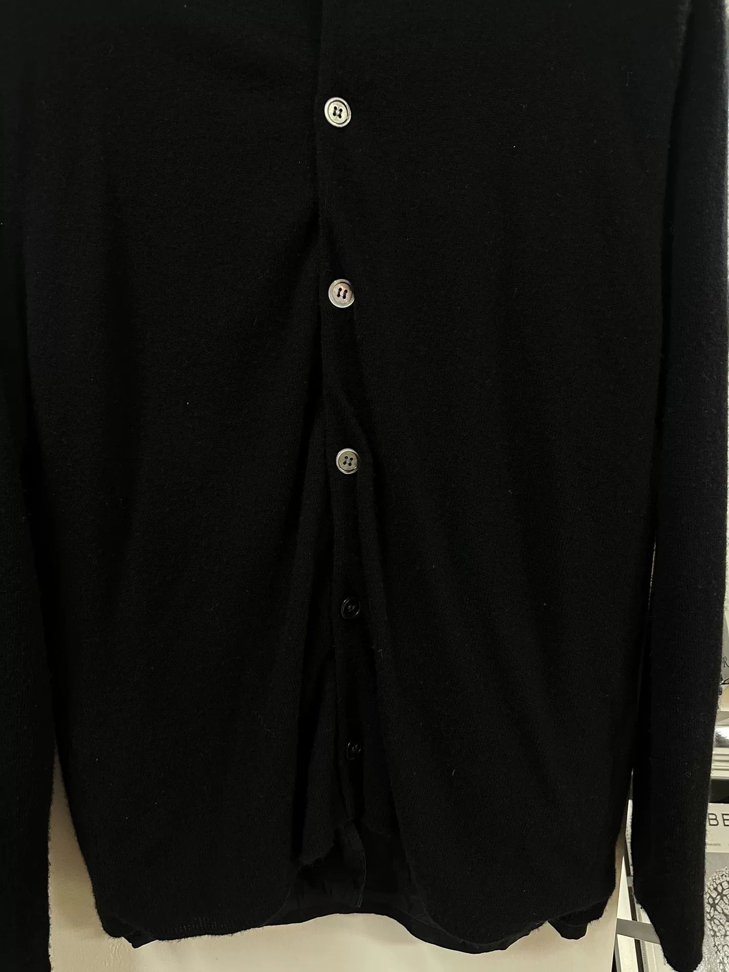 Comme des Garcons black wool cardigan with buttons Size US L / EU 52-54 / 3 - 5 Thumbnail