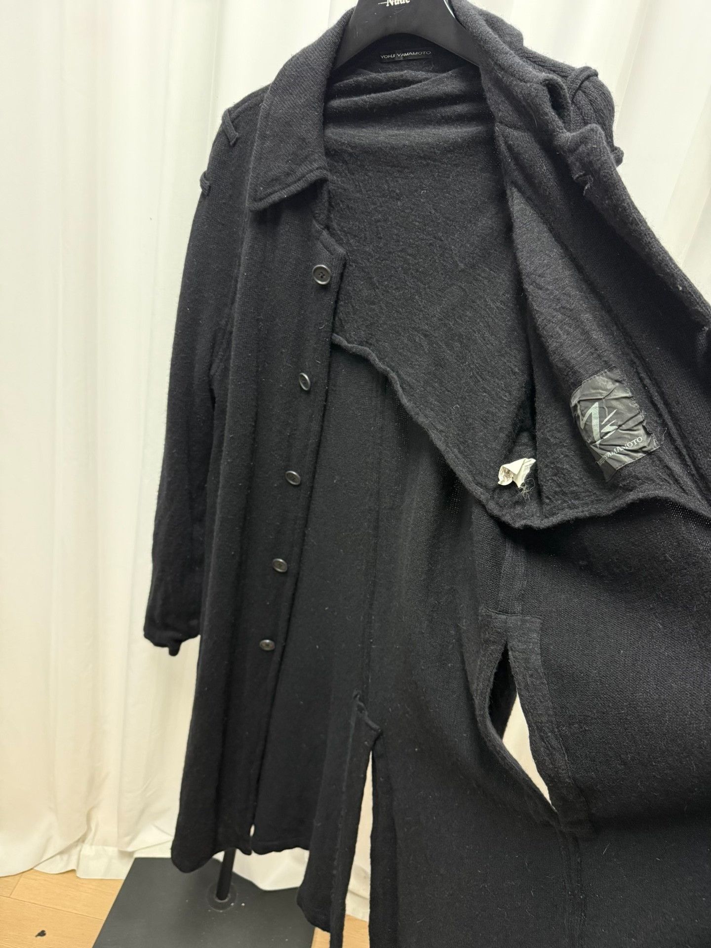 Y's black long wool coat by yohji yamamoto Size US XL / EU 56 / 4 - 6 Thumbnail