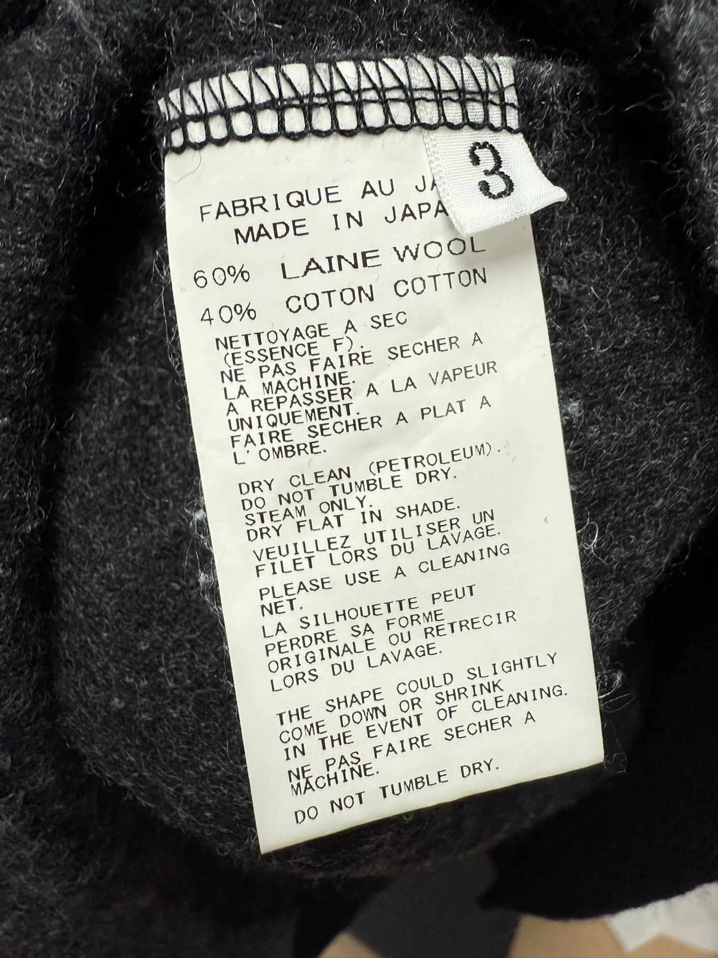 Yohji Yamamoto yohji yamamoto pour homme patchwork wool sweatshirt Size US L / EU 52-54 / 3 - 8 Thumbnail