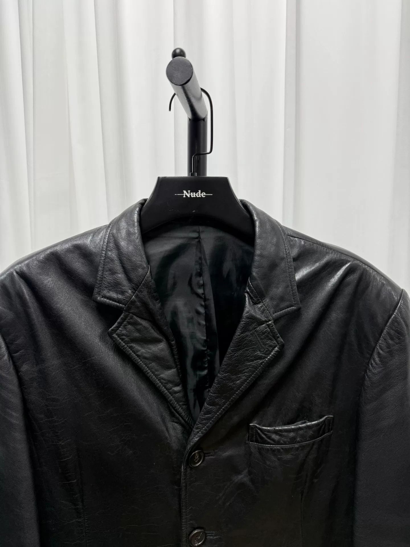 Yohji Yamamoto yohji yamamoto men's oversized leather jacket Size US L / EU 52-54 / 3 - 3 Thumbnail