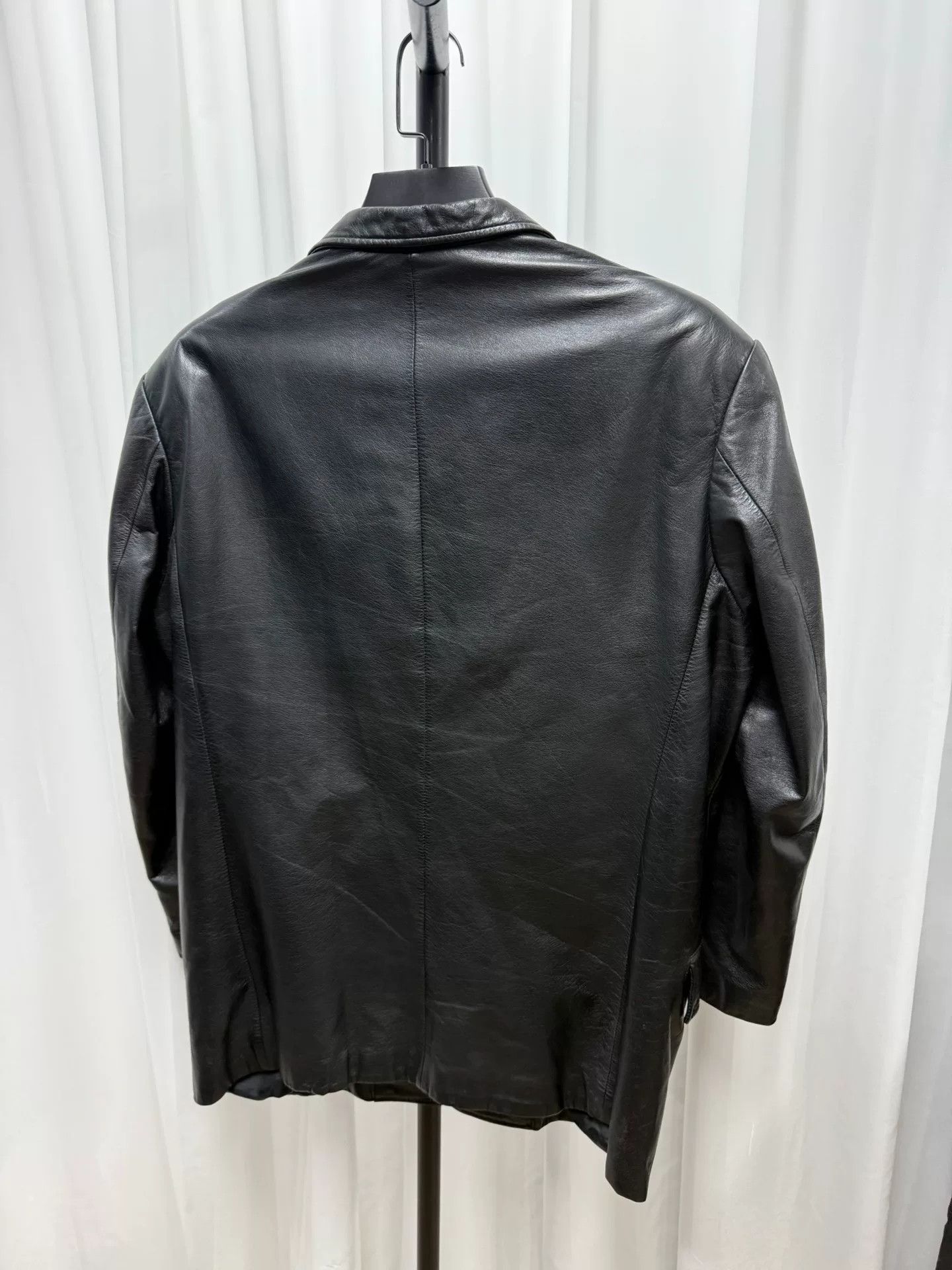 Yohji Yamamoto yohji yamamoto men's oversized leather jacket Size US L / EU 52-54 / 3 - 5 Thumbnail