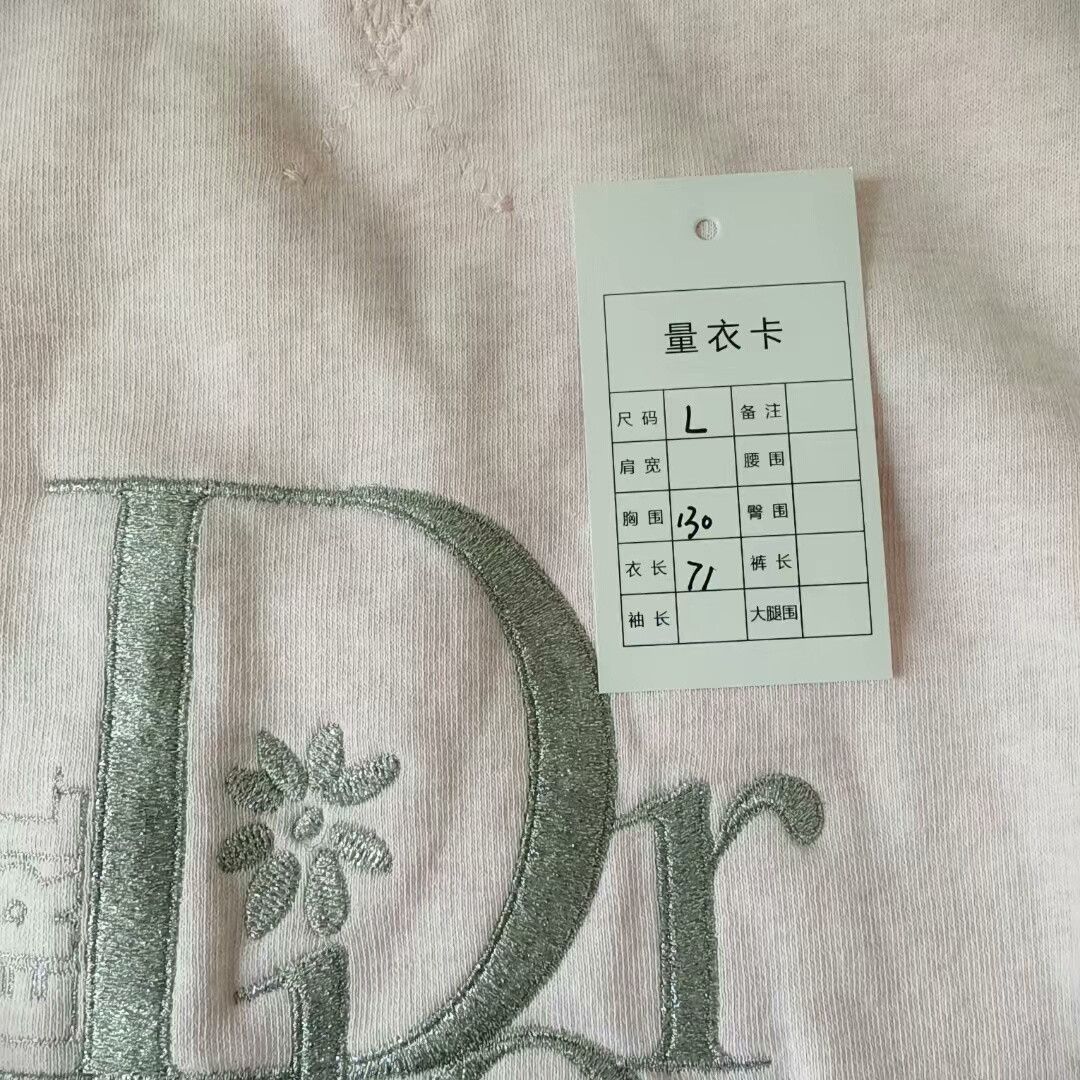 Dior Dior Logo Pink Embroidered Sweatshirt for Men Size US M / EU 48-50 / 2 - 6 Thumbnail