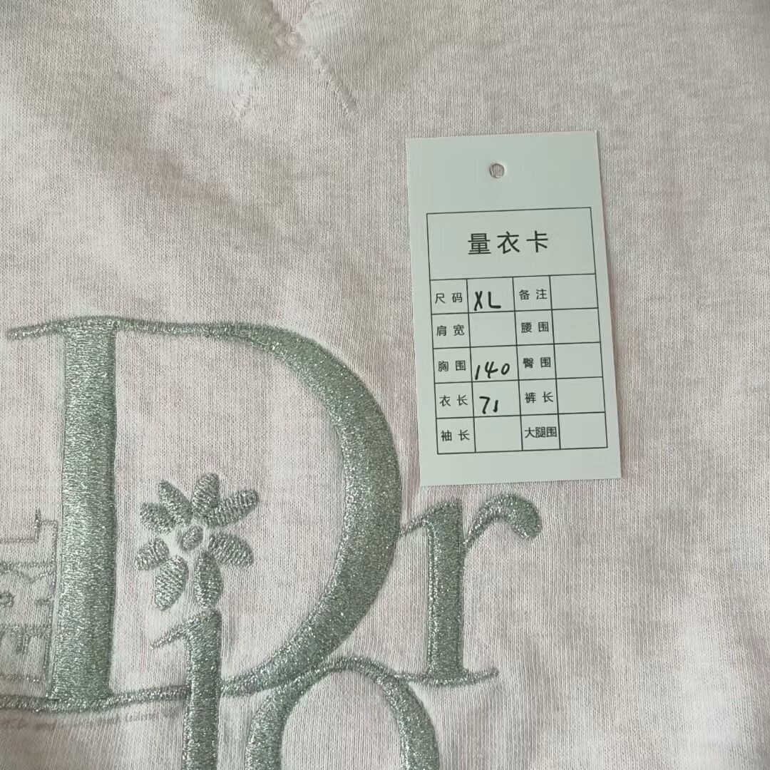 Dior Dior Logo Pink Embroidered Sweatshirt for Men Size US M / EU 48-50 / 2 - 5 Thumbnail