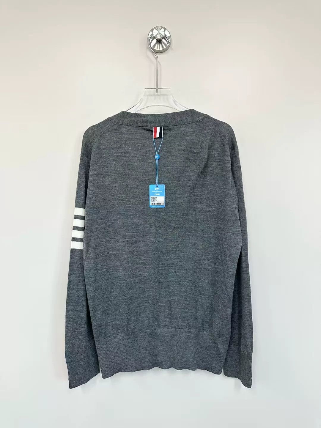 Thom Browne thom browne gray striped knit cardigan Size US M / EU 48-50 / 2 - 3 Thumbnail