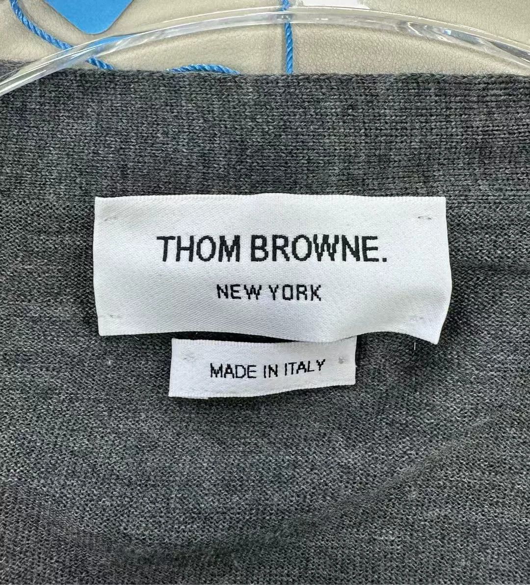Thom Browne thom browne gray striped knit cardigan Size US M / EU 48-50 / 2 - 2 Thumbnail