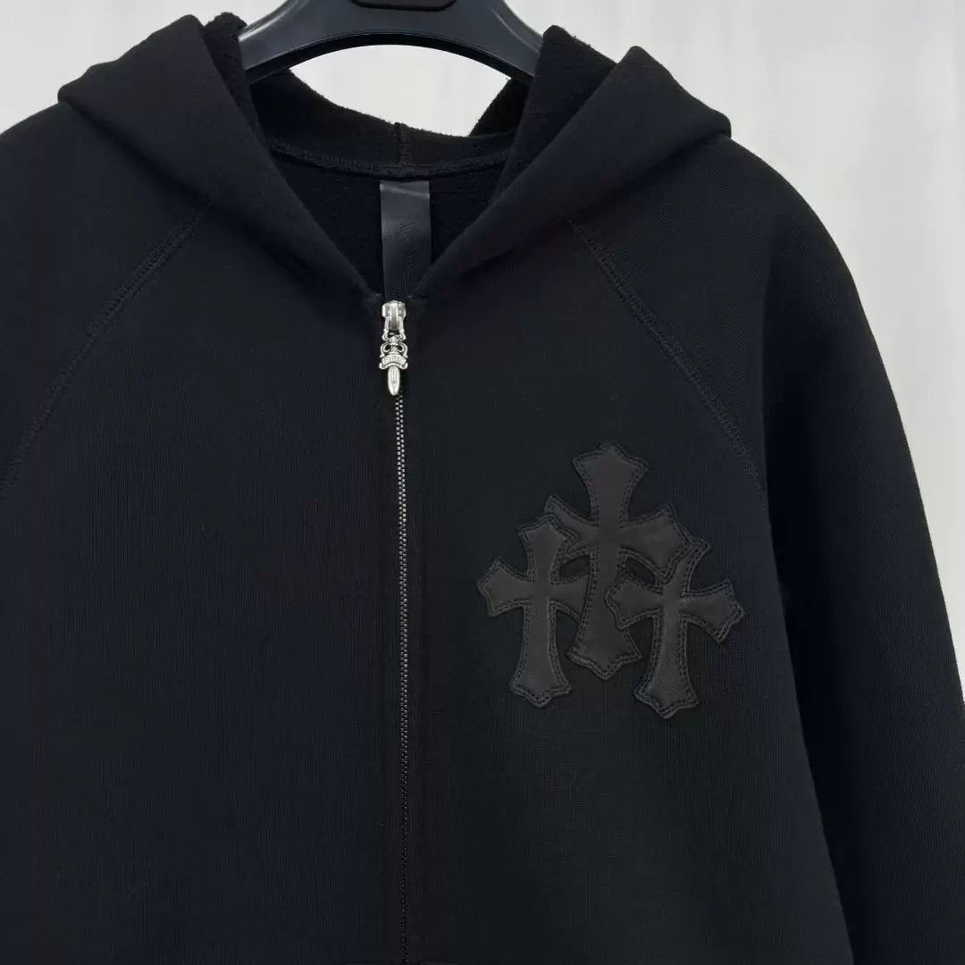 Chrome Hearts chrome hearts black zip-up hoodie Size US S / EU 44-46 / 1 - 3 Thumbnail
