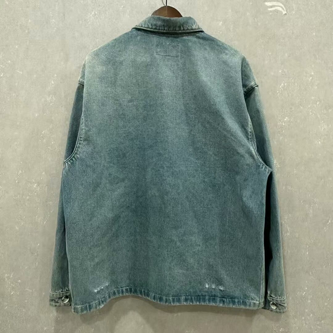 Prada prada light wash distressed denim jacket Size US L / EU 52-54 / 3 - 2 Thumbnail