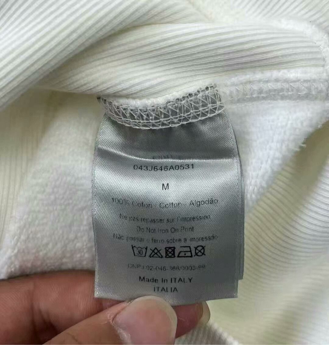 Dior Dior White Logo Hoodie Size M Size US M / EU 48-50 / 2 - 4 Thumbnail