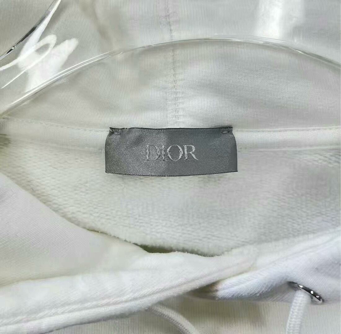 Dior Dior White Logo Hoodie Size M Size US M / EU 48-50 / 2 - 2 Thumbnail