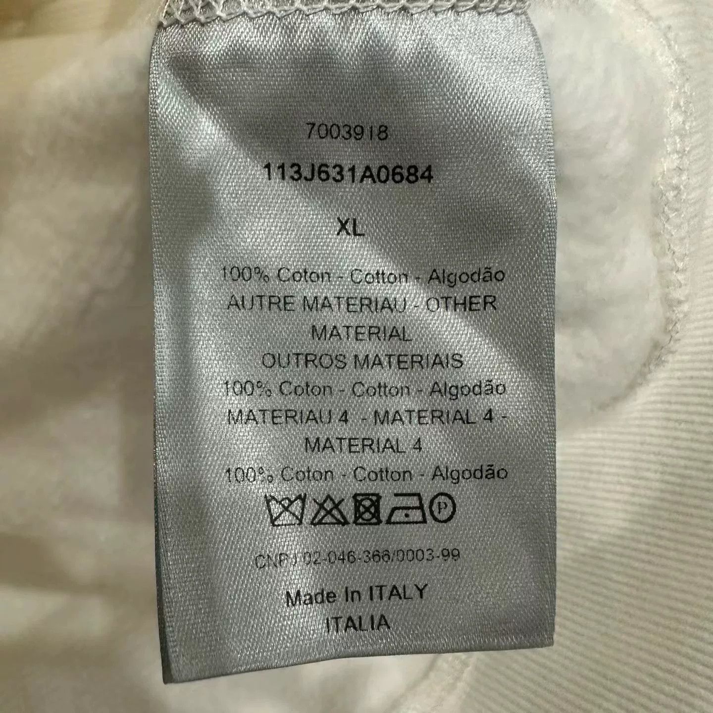 Dior dior hooded towel sweatshirt in white Size XL / US 12-14 / IT 48-50 - 4 Thumbnail
