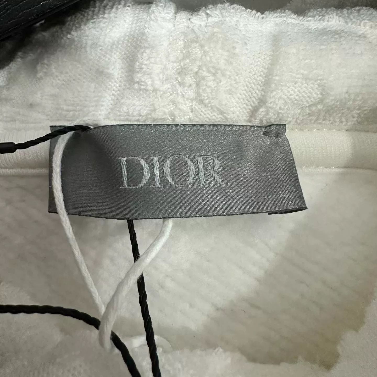 Dior dior hooded towel sweatshirt in white Size XL / US 12-14 / IT 48-50 - 3 Thumbnail