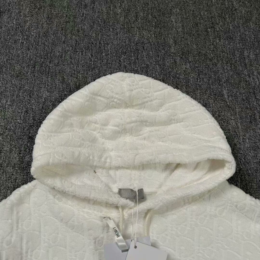 Dior white hooded sweatshirt with towel print Size US M / EU 48-50 / 2 - 3 Thumbnail