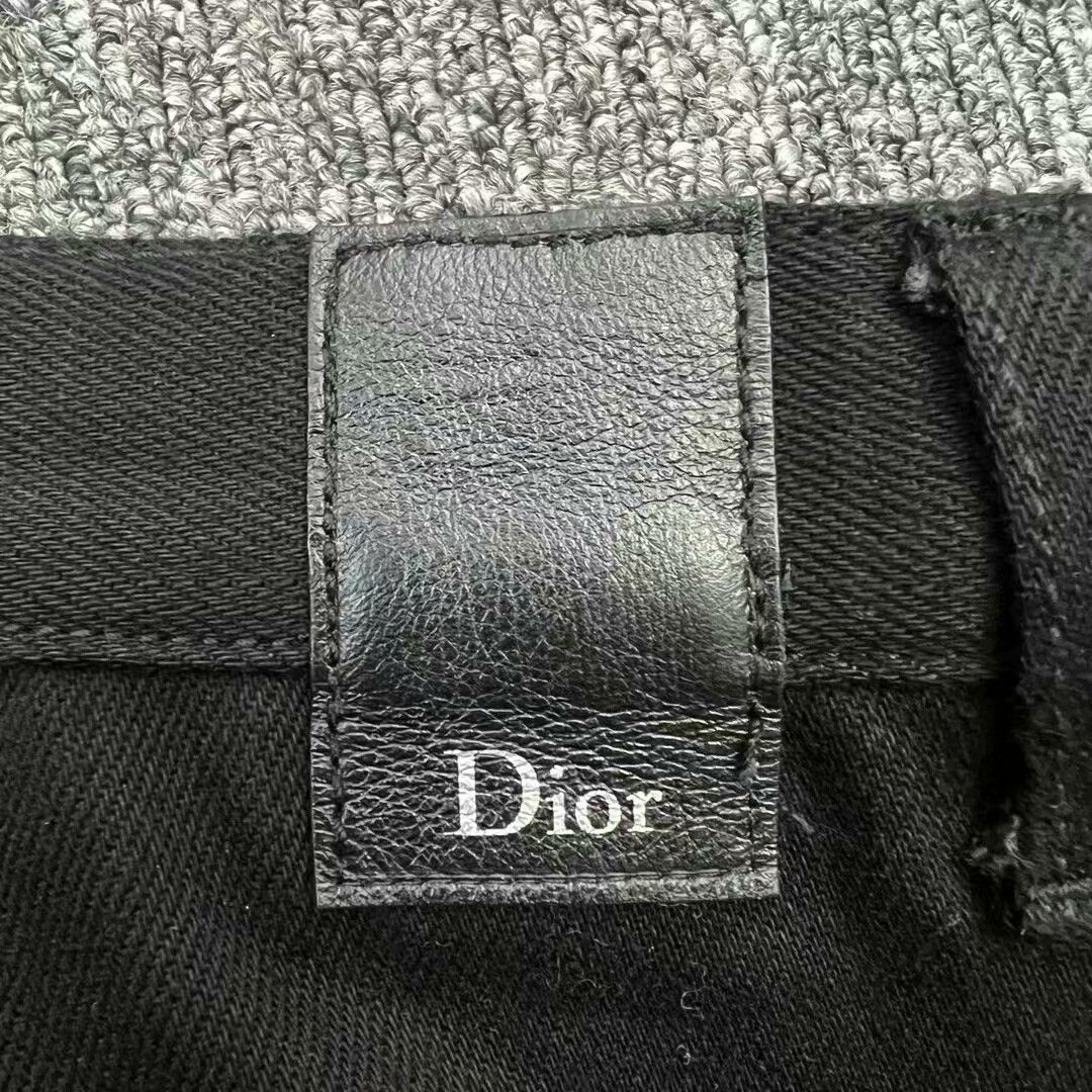 Dior classic black logo print jeans by Dior Size US 33 - 4 Thumbnail