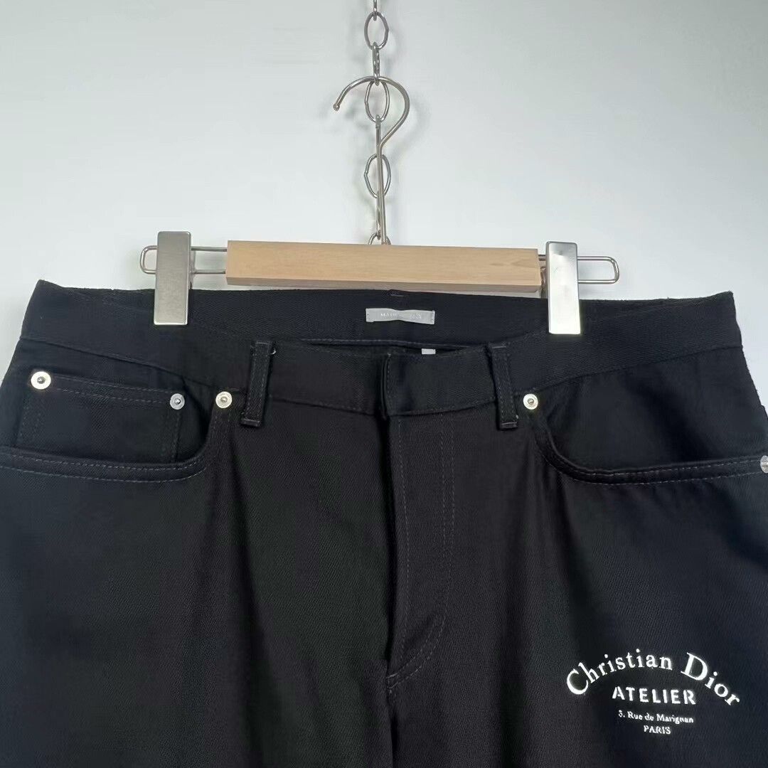 Dior classic black logo print jeans by Dior Size US 33 - 3 Thumbnail