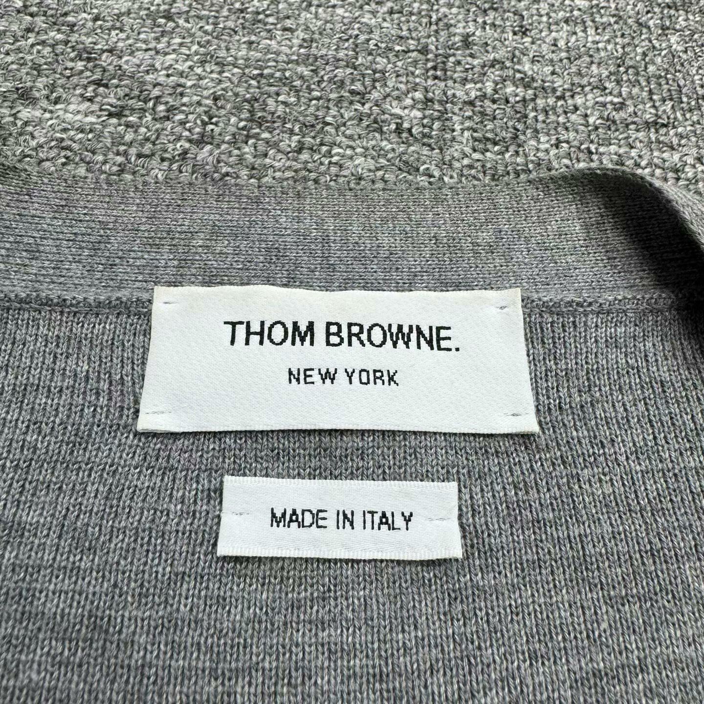 Thom Browne thom browne knit cardigan in gray Size US XXL / EU 58 / 5 - 2 Thumbnail