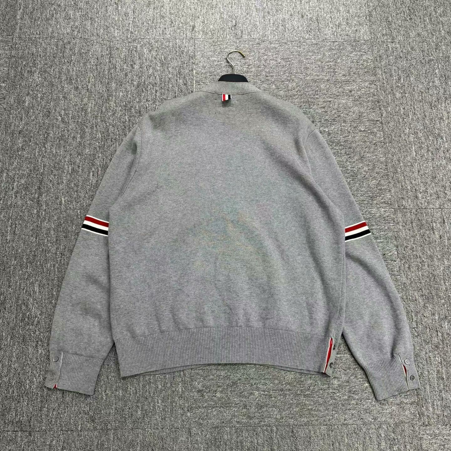 Thom Browne thom browne knit cardigan in gray Size US XXL / EU 58 / 5 - 3 Thumbnail