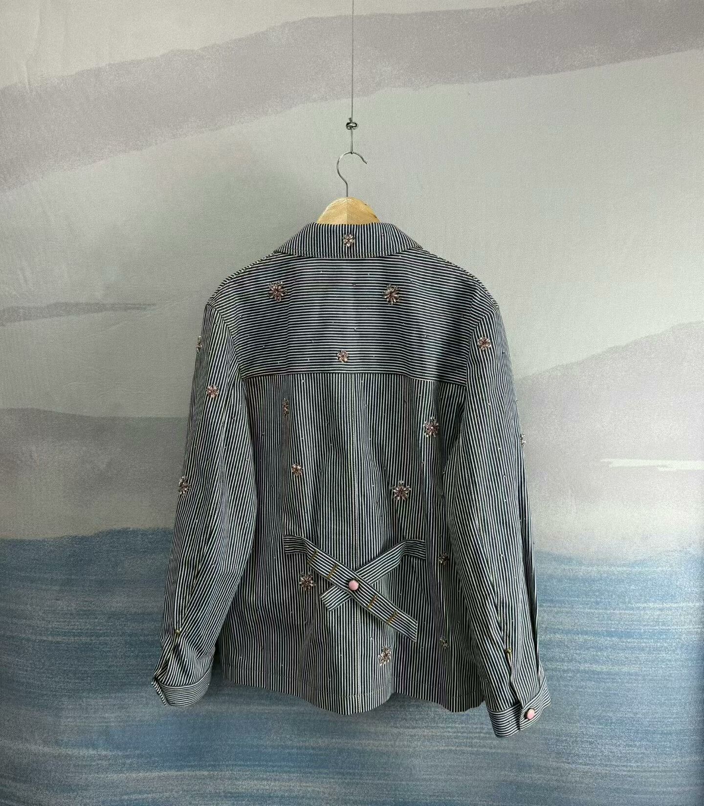 Louis Vuitton louis vuitton striped embroidered denim jacket Size US L / EU 52-54 / 3 - 3 Thumbnail