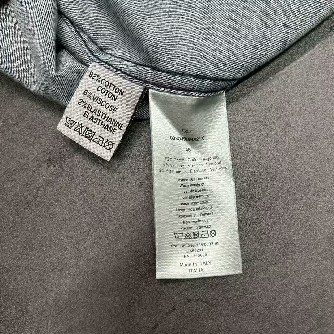 Dior black logo denim shirt by dior Size US L / EU 52-54 / 3 - 6 Thumbnail