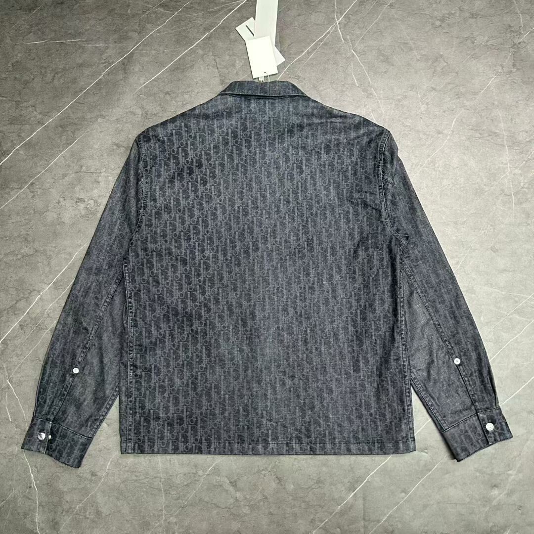 Dior black logo denim shirt by dior Size US L / EU 52-54 / 3 - 2 Thumbnail