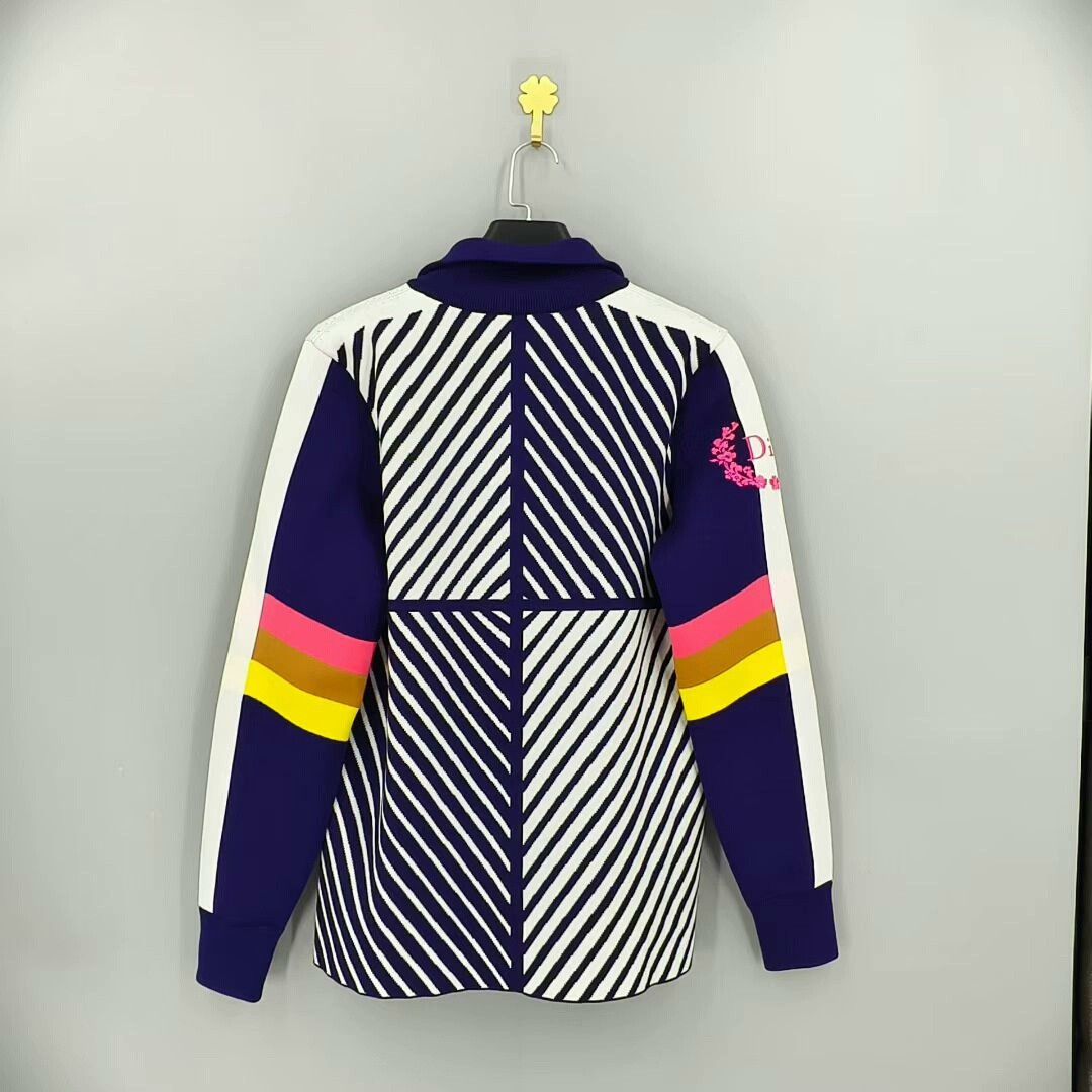 Dior dior logo knit high neck zip-up sweater Size US M / EU 48-50 / 2 - 2 Thumbnail
