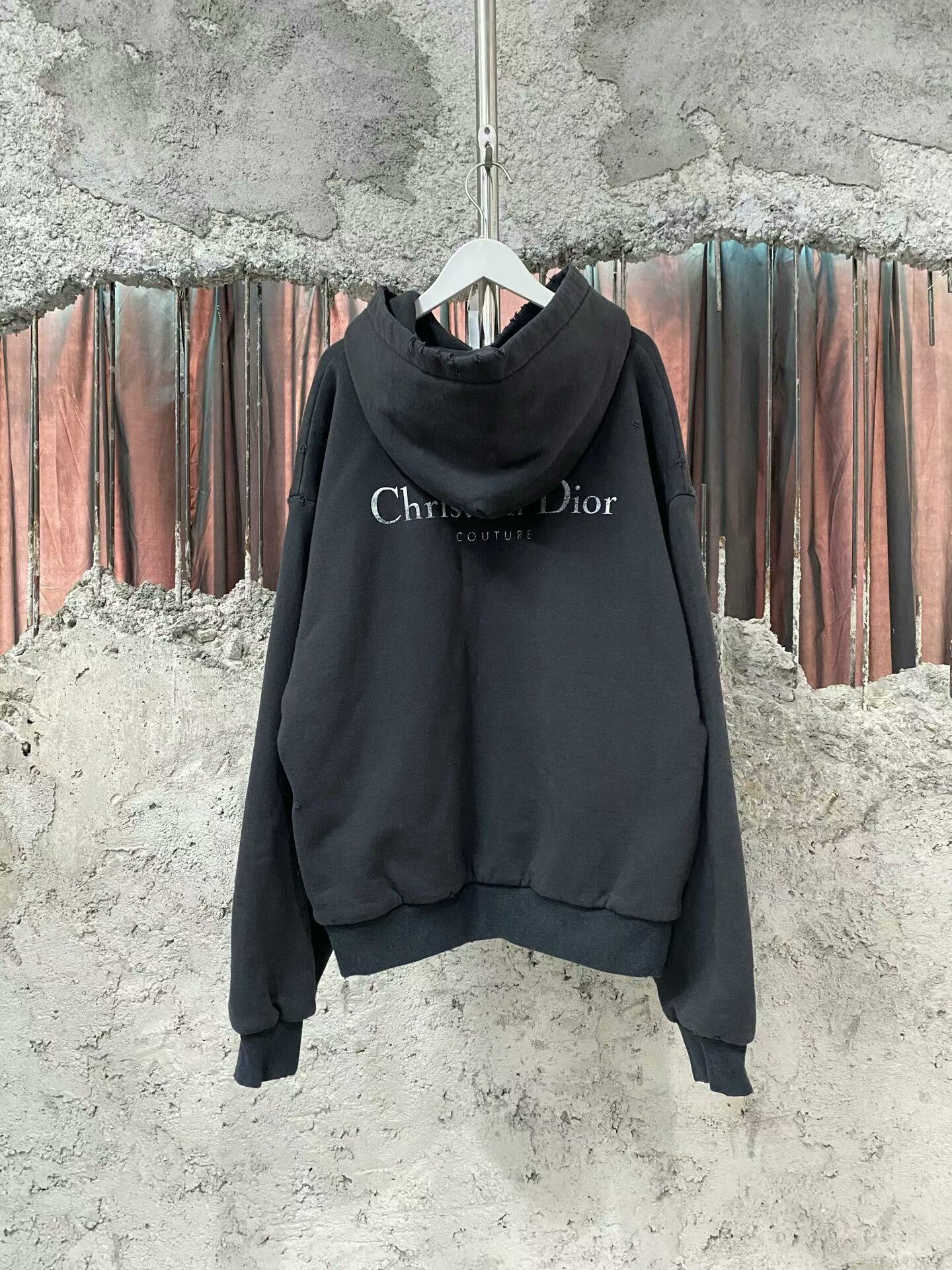 Dior Dior Distressed Logo Hoodie in Size Large Size US L / EU 52-54 / 3 - 2 Thumbnail