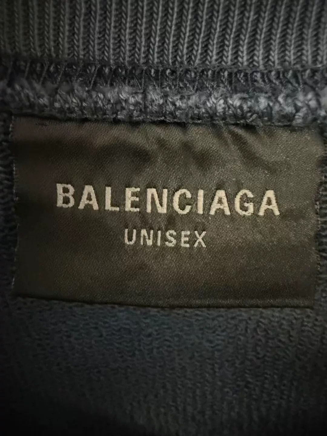 Balenciaga balenciaga dark blue embroidered logo sweatshirt Size US XS / EU 42 / 0 - 3 Thumbnail