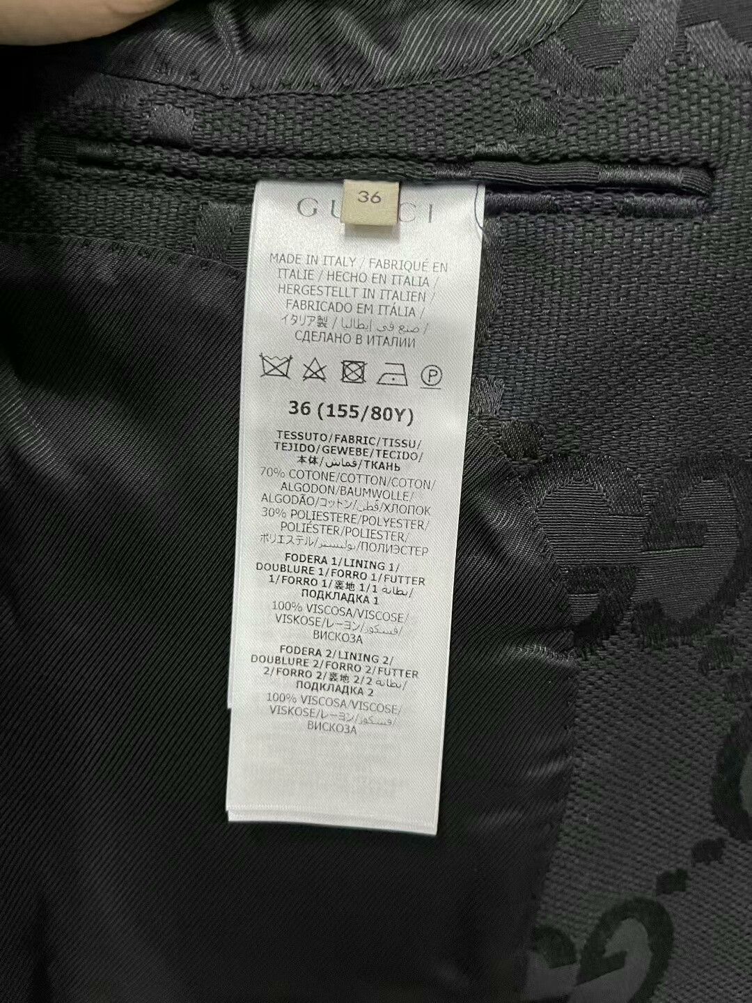 Gucci gucci dark logo suit jacket size 36 Size US S / EU 44-46 / 1 - 5 Thumbnail