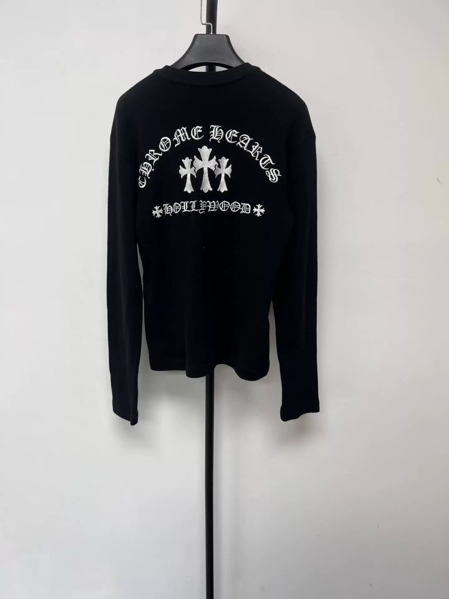 Chrome Hearts chrome hearts black embroidered henley long sleeve Size US XS / EU 42 / 0 - 3 Thumbnail