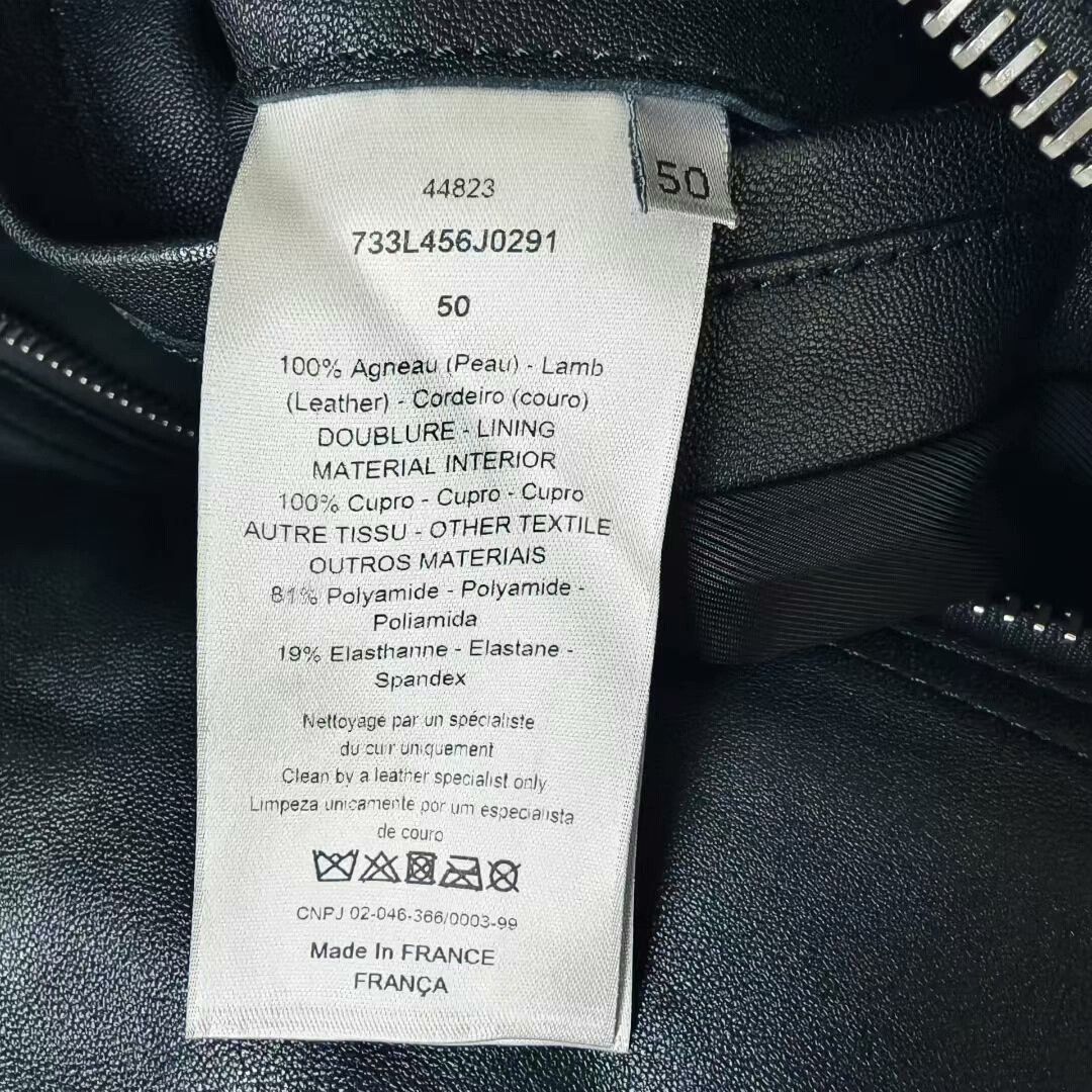 Dior dior homme leather biker jacket size 50 Size US L / EU 52-54 / 3 - 5 Thumbnail