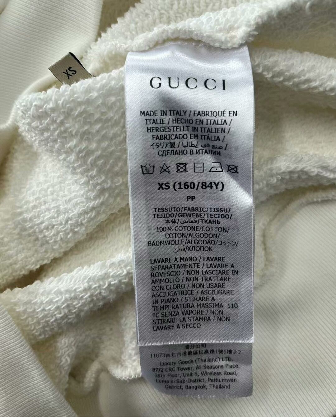 Gucci gucci white logo hooded sweatshirt xs size Size XS / US 0-2 / IT 36-38 - 4 Thumbnail