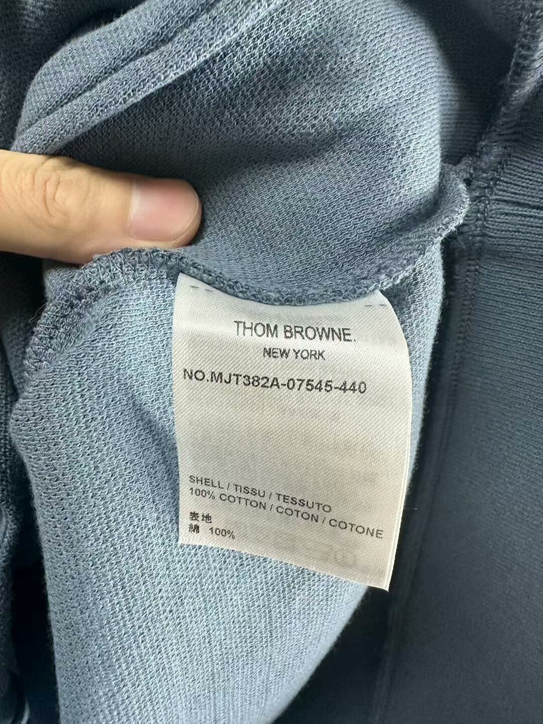 Thom Browne thom browne zip-up hooded jacket in blue Size US M / EU 48-50 / 2 - 5 Thumbnail