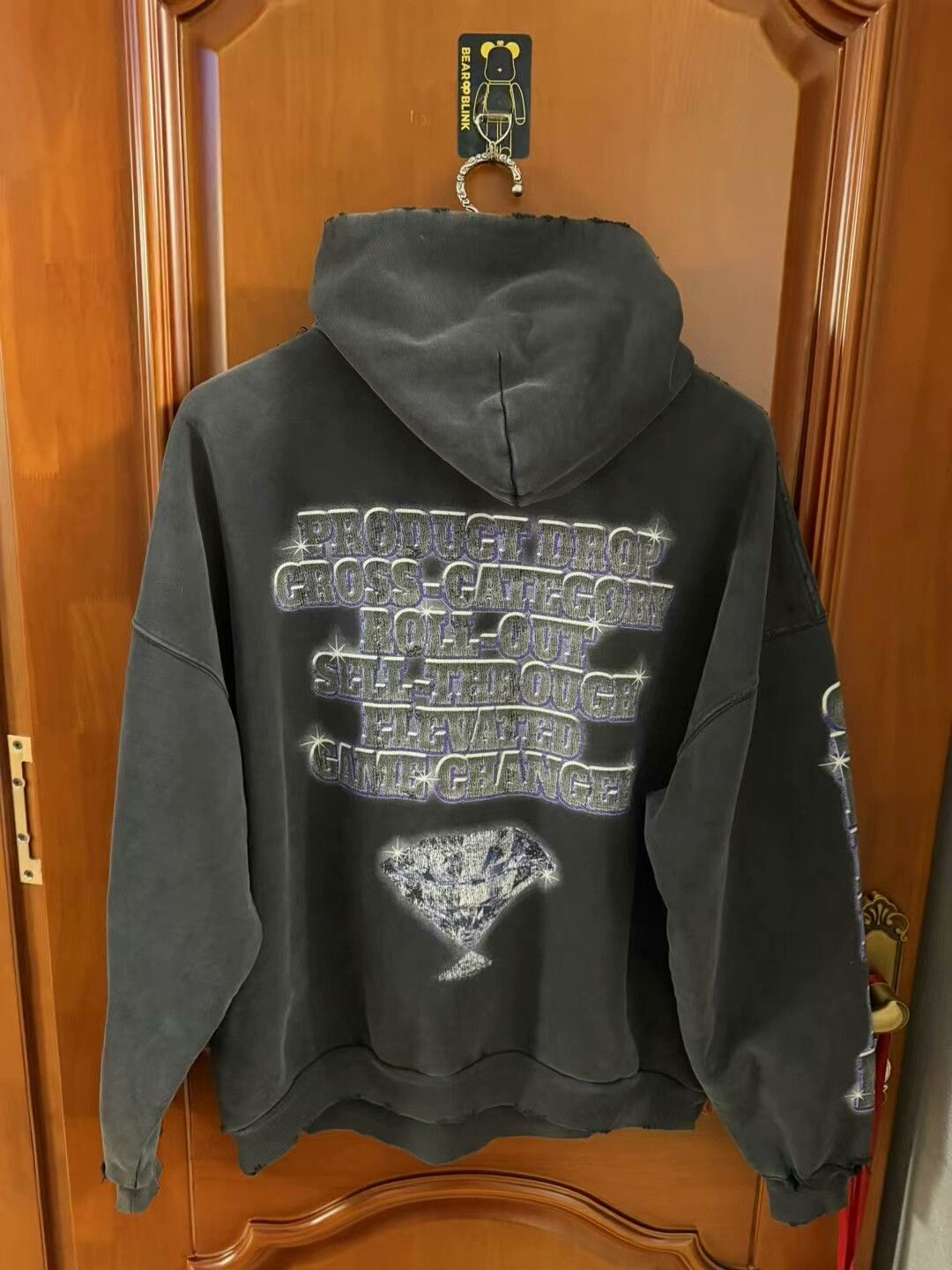 Balenciaga balenciaga diamond print hoodie with hood Size US S / EU 44-46 / 1 - 2 Thumbnail