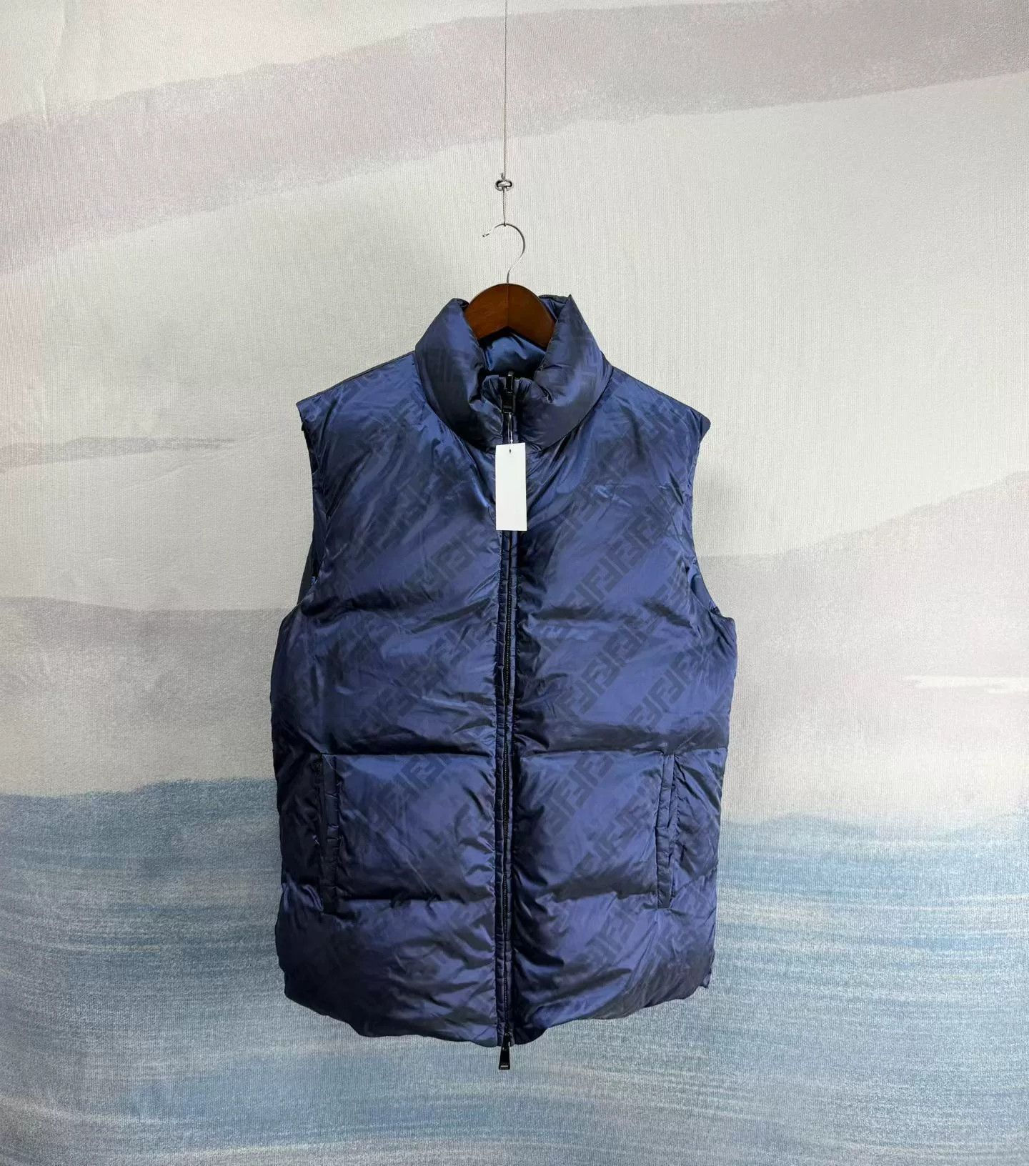 Fendi reversible blue down vest by Fendi Size US L / EU 52-54 / 3 - 3 Thumbnail