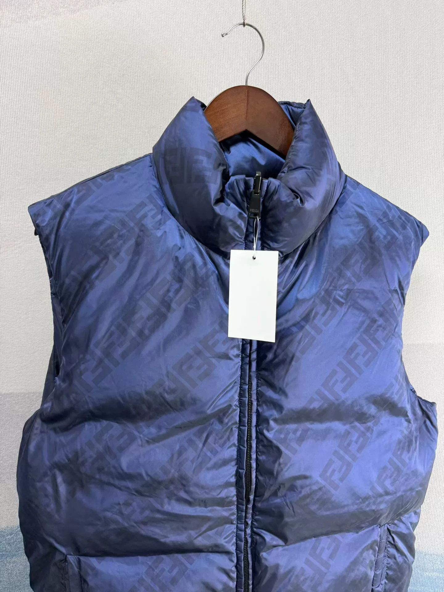Fendi reversible blue down vest by Fendi Size US L / EU 52-54 / 3 - 5 Thumbnail