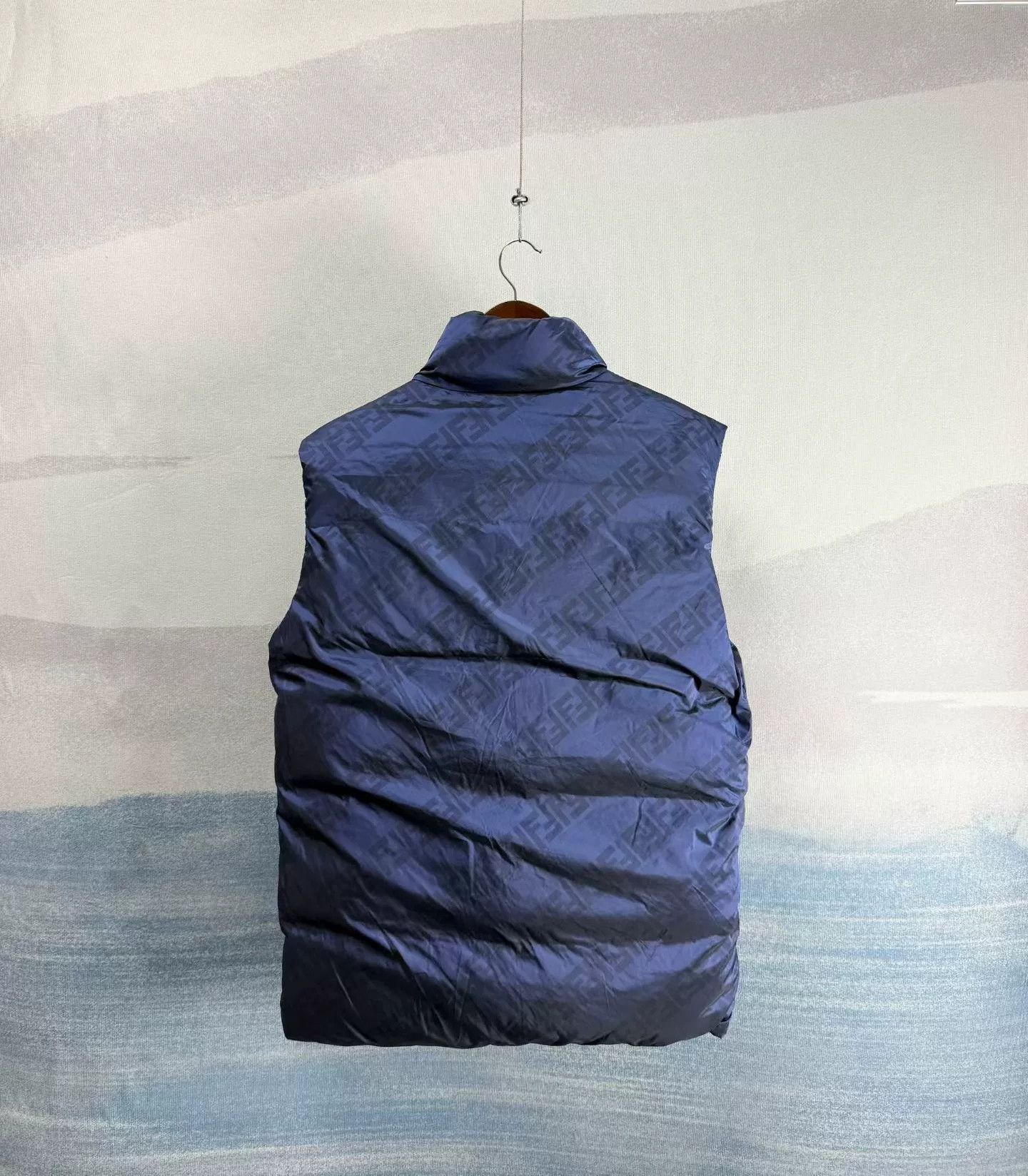 Fendi reversible blue down vest by Fendi Size US L / EU 52-54 / 3 - 6 Thumbnail
