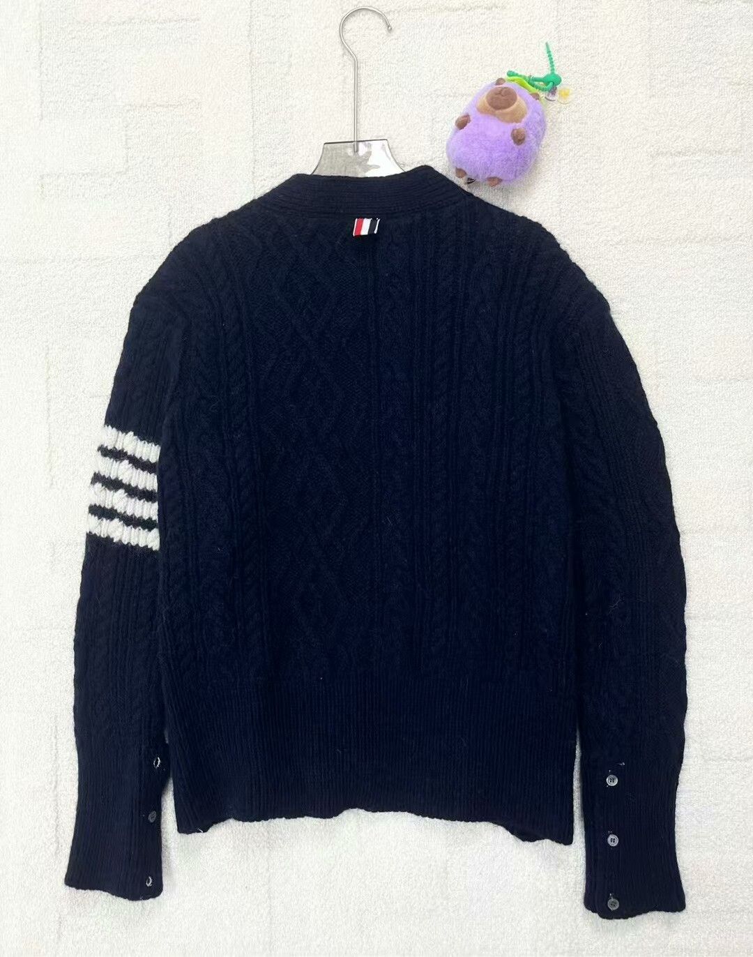 Thom Browne thom browne navy cable knit cardigan Size US L / EU 52-54 / 3 - 2 Thumbnail