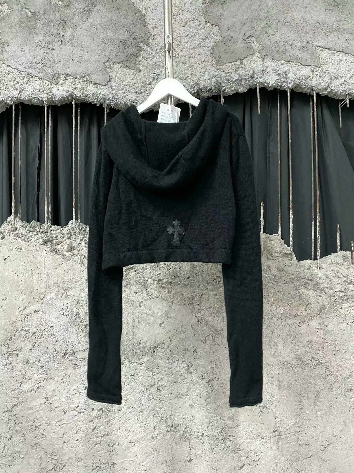 Chrome Hearts chrome hearts cropped zip hoodie in black Size US M / EU 48-50 / 2 - 2 Thumbnail