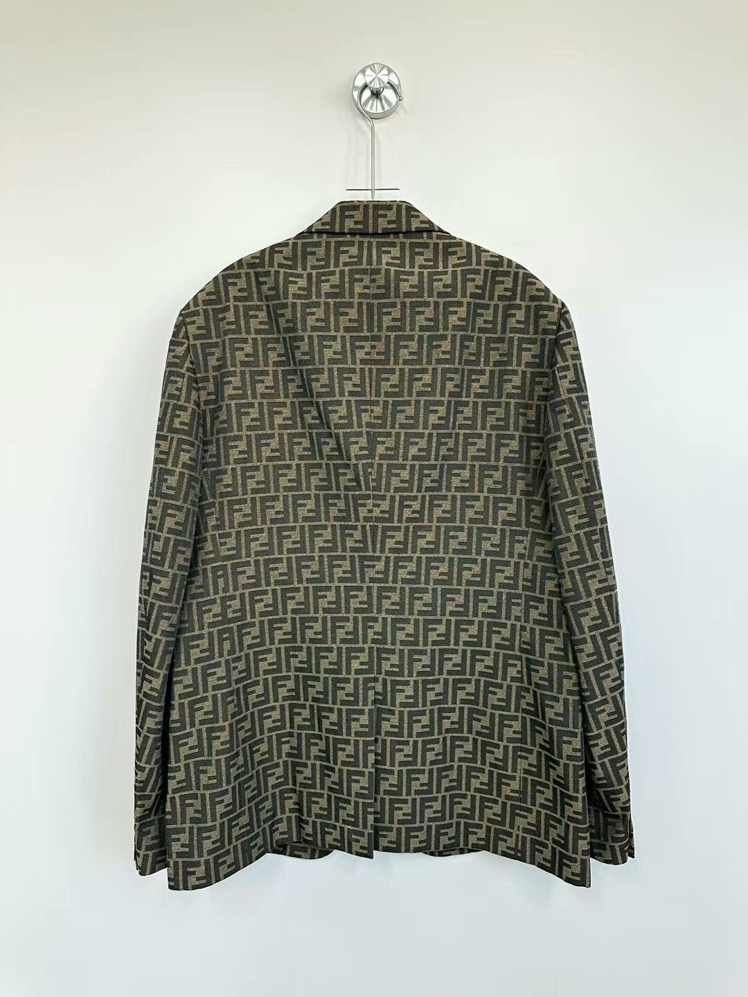 Fendi fendi brown classic logo single-breasted blazer Size US L / EU 52-54 / 3 - 3 Thumbnail