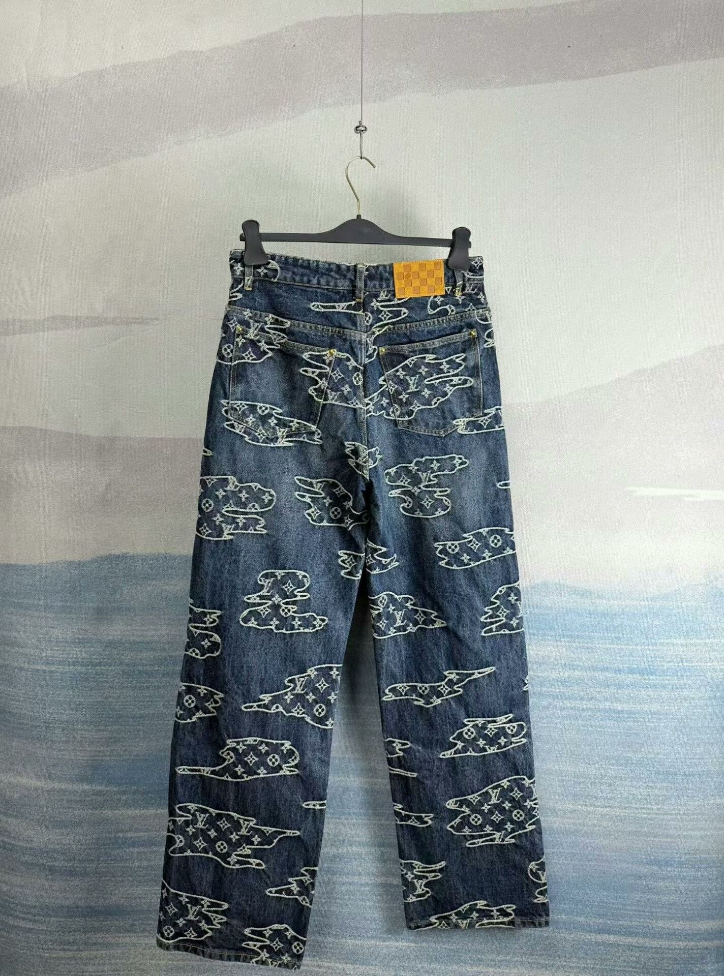 Louis Vuitton louis vuitton nigo printed denim pants Size US 30 / EU 46 - 3 Thumbnail