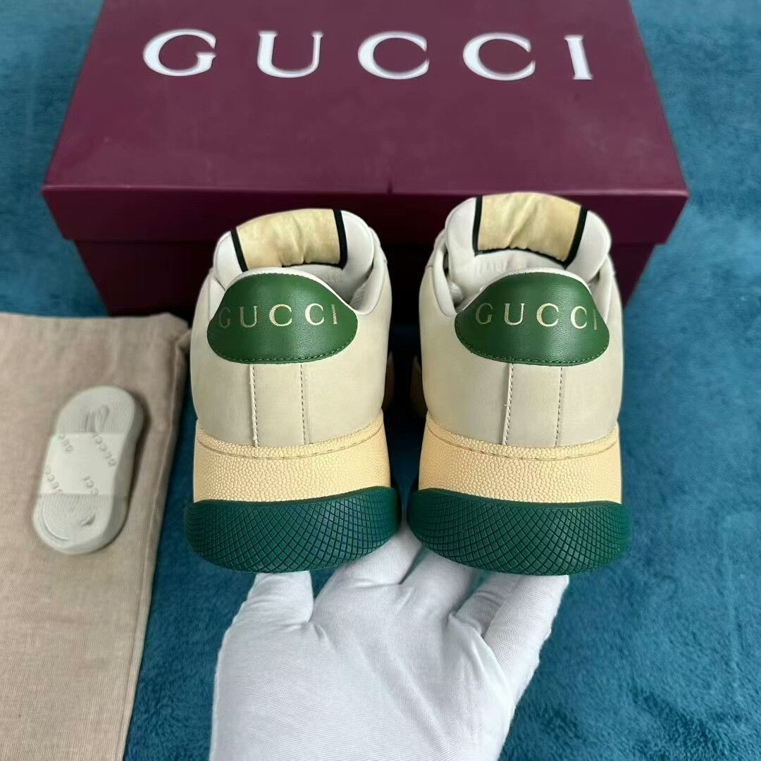 Gucci gucci dirty sneakers green and beige Size US 6 / IT 36 - 4 Thumbnail