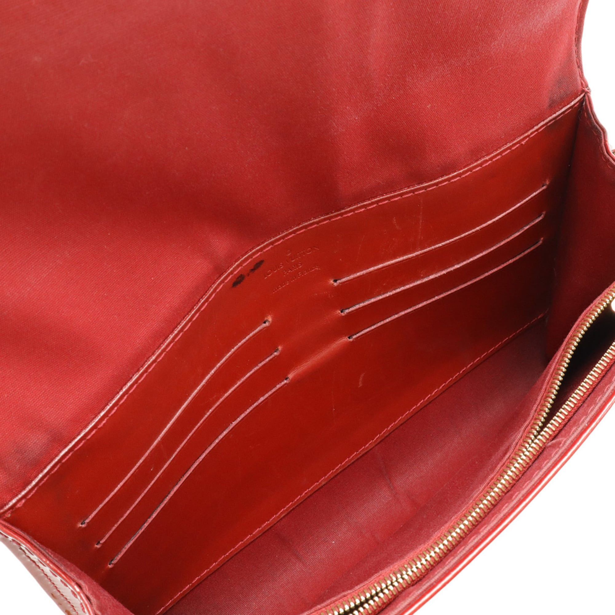 Louis Vuitton LOUIS VUITTON Monogram Vernis Anna Clutch Chain Bag Shoulder Pomme d'Amour Red M90095 Size ONE SIZE - 8 Thumbnail