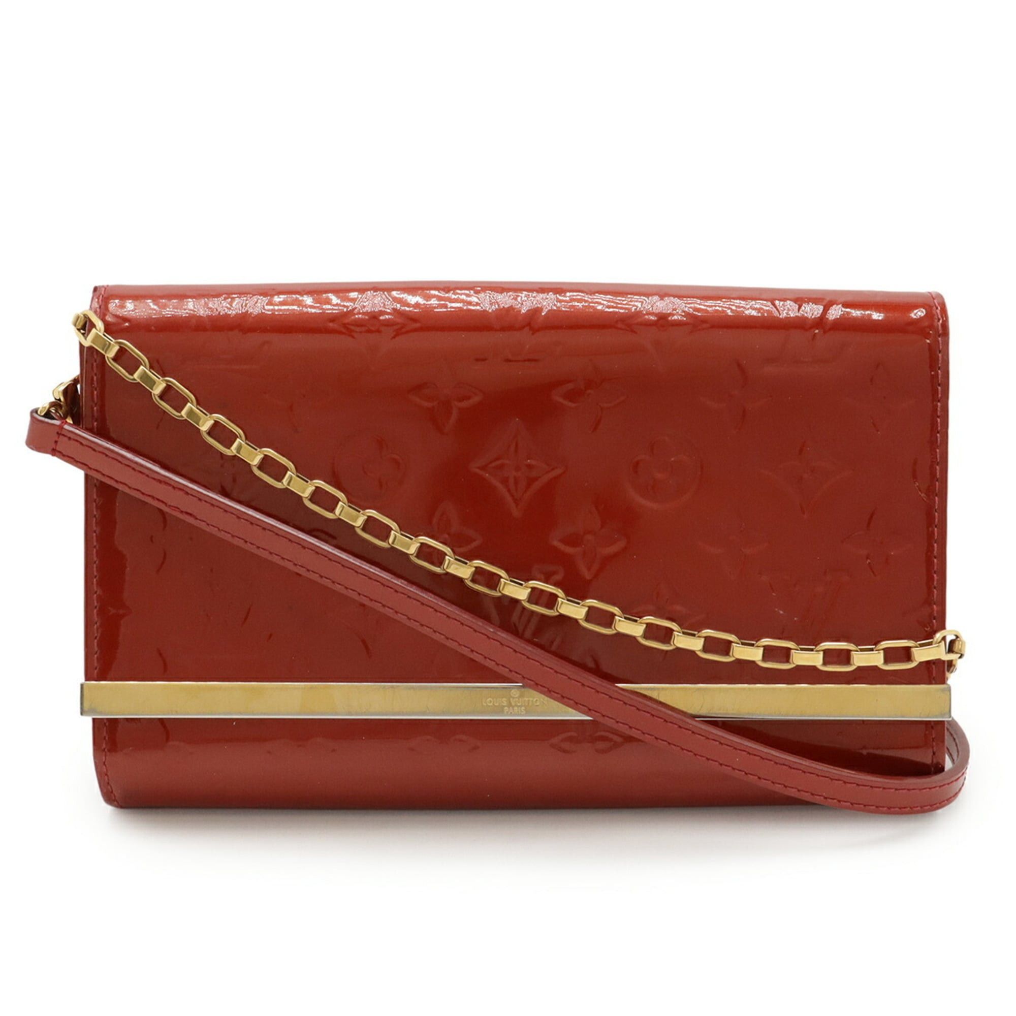 Louis Vuitton LOUIS VUITTON Monogram Vernis Anna Clutch Chain Bag Shoulder Pomme d'Amour Red M90095 Size ONE SIZE - 2 Thumbnail