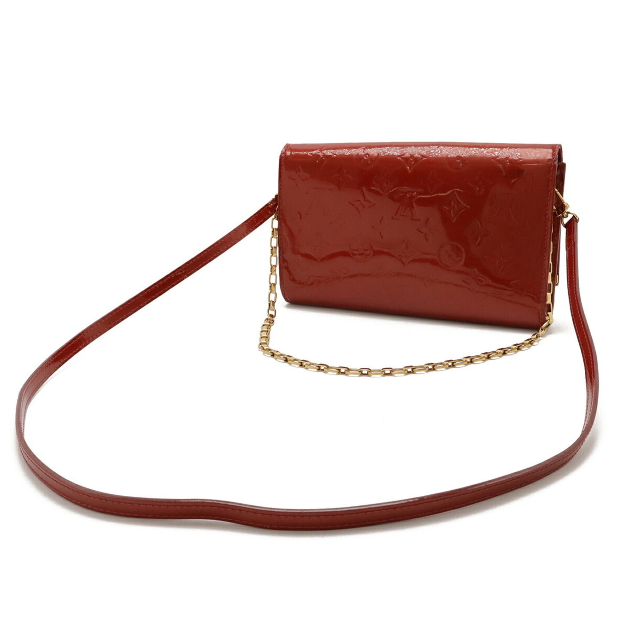 Louis Vuitton LOUIS VUITTON Monogram Vernis Anna Clutch Chain Bag Shoulder Pomme d'Amour Red M90095 Size ONE SIZE - 3 Thumbnail